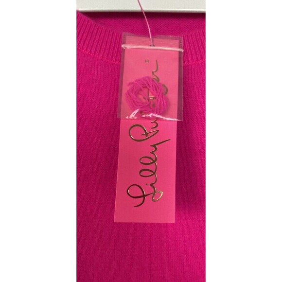 Lilly PULITZER Vibrant Cashmere Pink Ruffle Georgetta Sweater - Picture 11 of 13